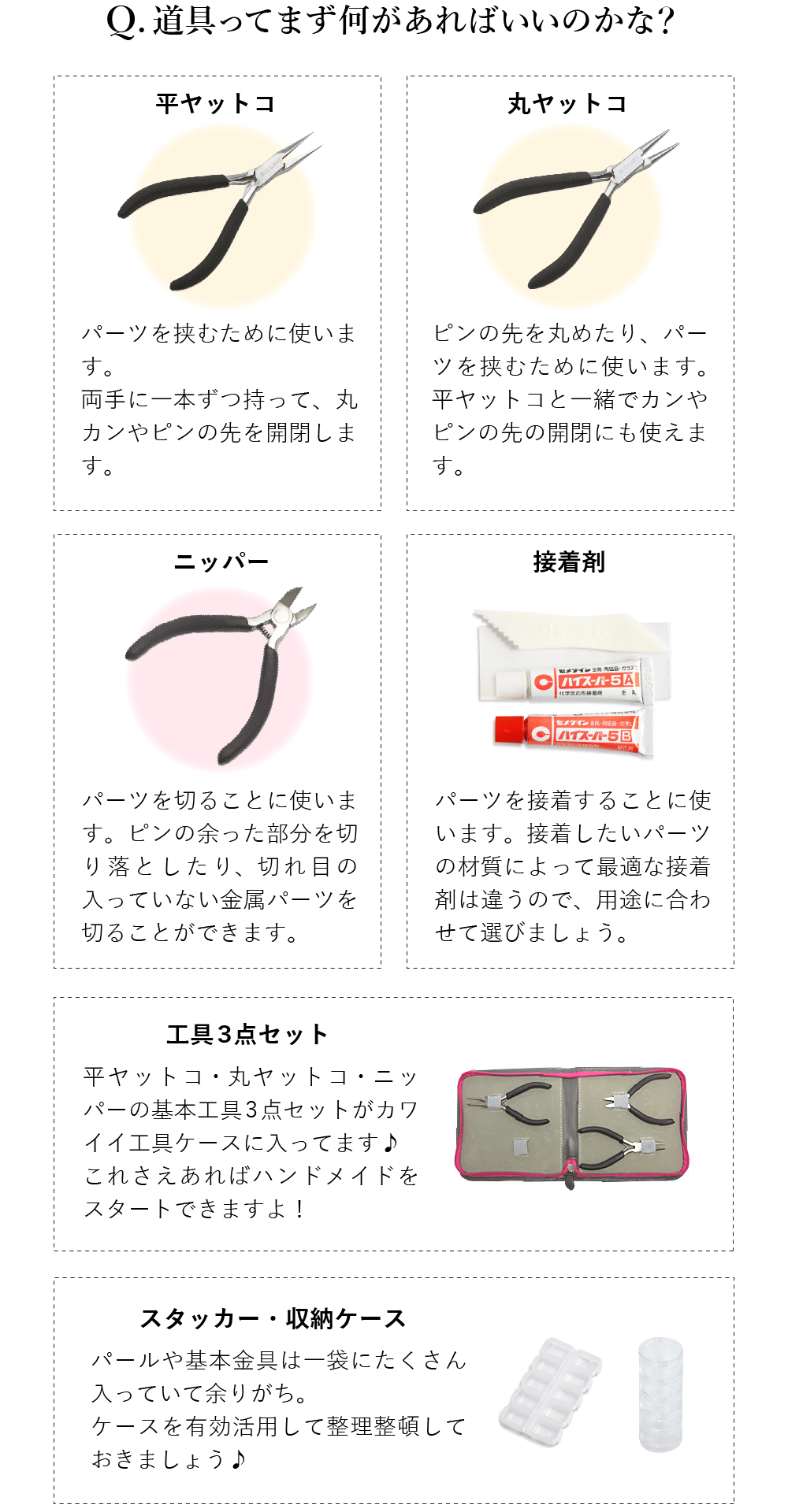 はじめてハンドメイドレッスン_Q&A | Parts Club